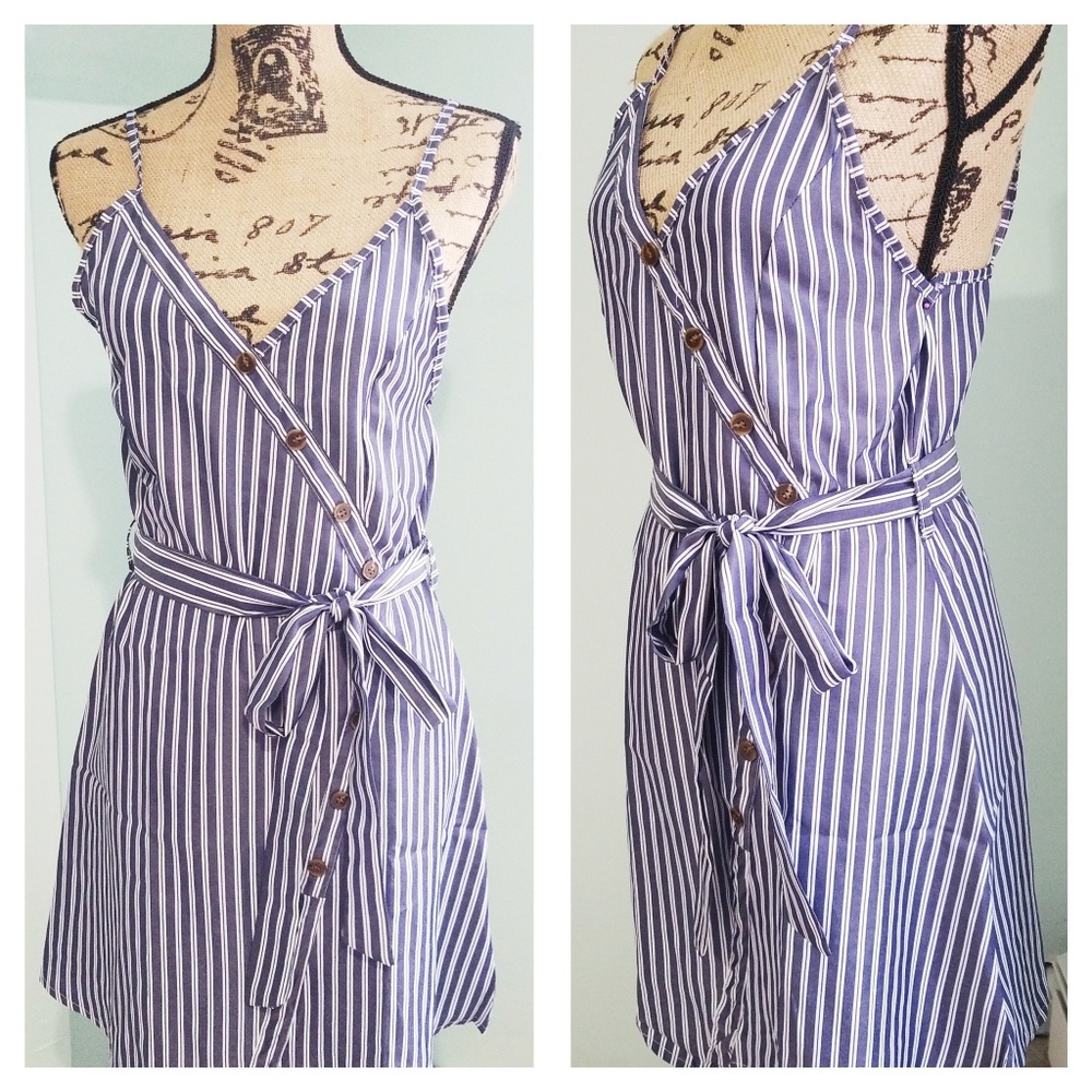 Sexy V-Neck Wrap Mini Dress